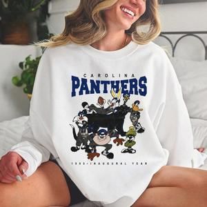 Carolina Panthers Sport White Sweater, Looney Tunes 1995 Unisex Sweatshirt
